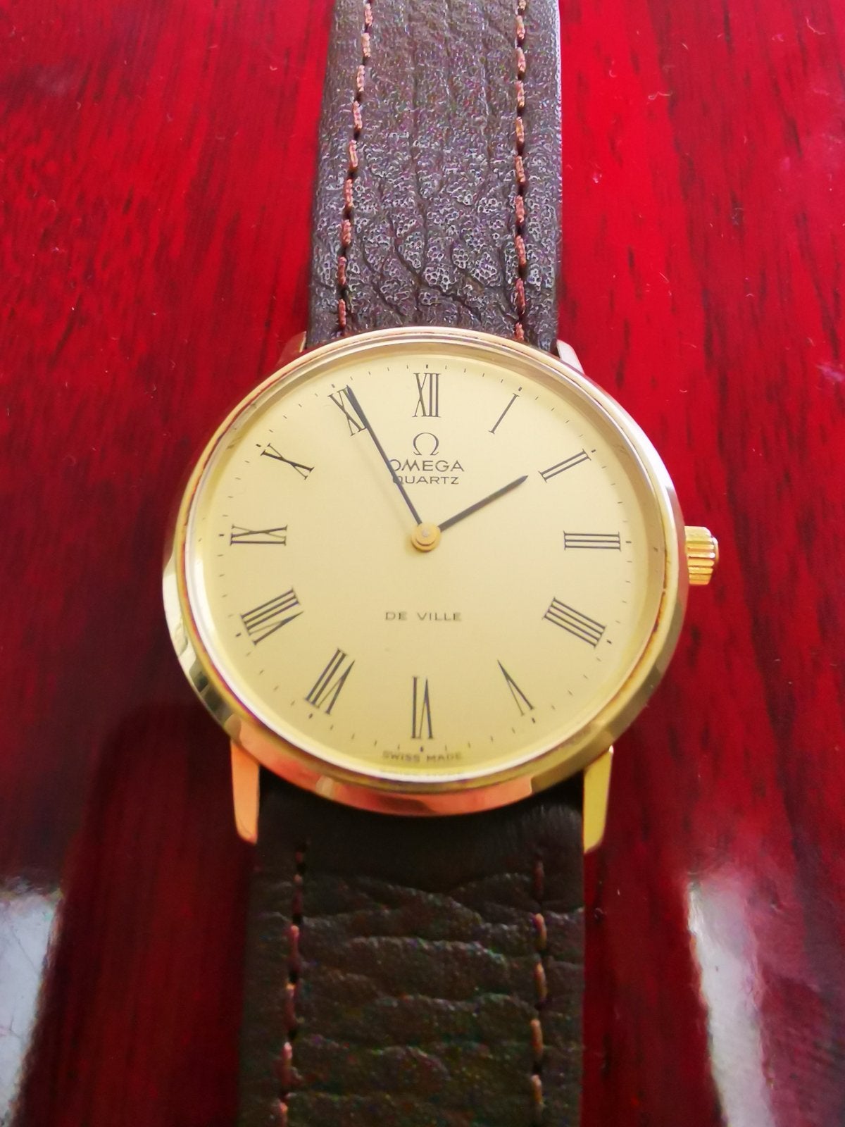 Omega De Ville  14 karaat Goud Herenhorloge, Ophalen of Verzenden, Goud, Polshorloge, Omega
