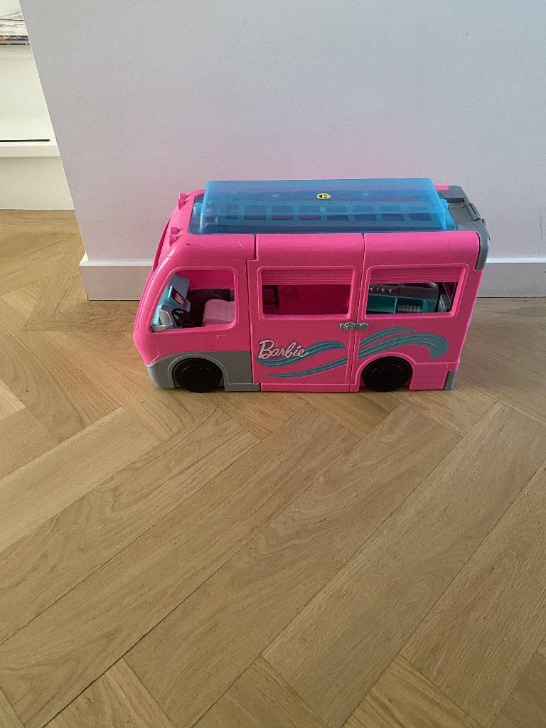 Barbie Dreamcamper HCD46 | 80cm | 3 zeemeermin Barbies, Ophalen, Gebruikt, Barbie