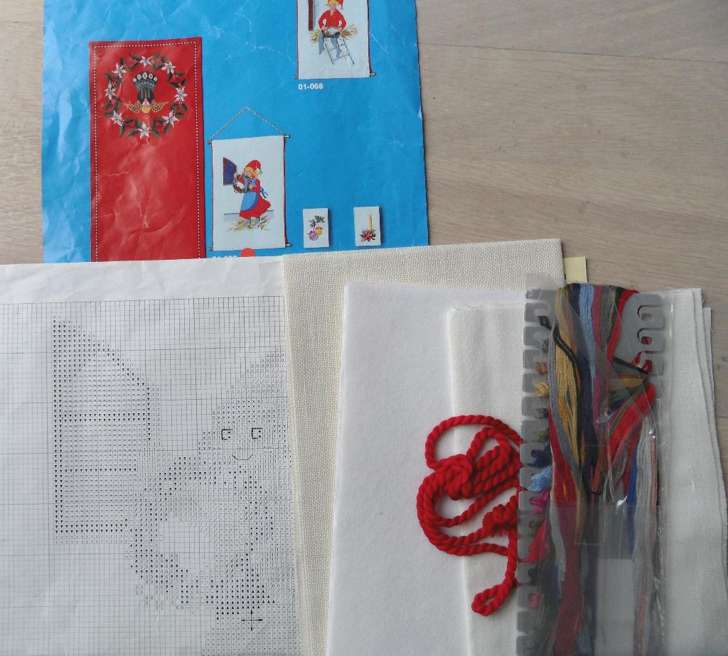 Deens borduur pakket kerst meisje zie, Ophalen of Verzenden, Nieuw, Handborduren, Borduurpakket