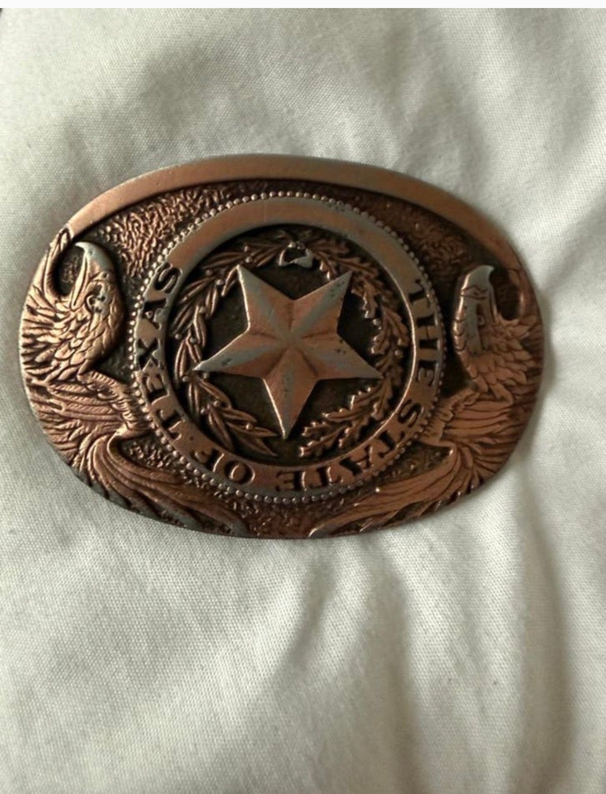 Vintage Texas State Riemgesp - Koperkleurig, Ophalen of Verzenden