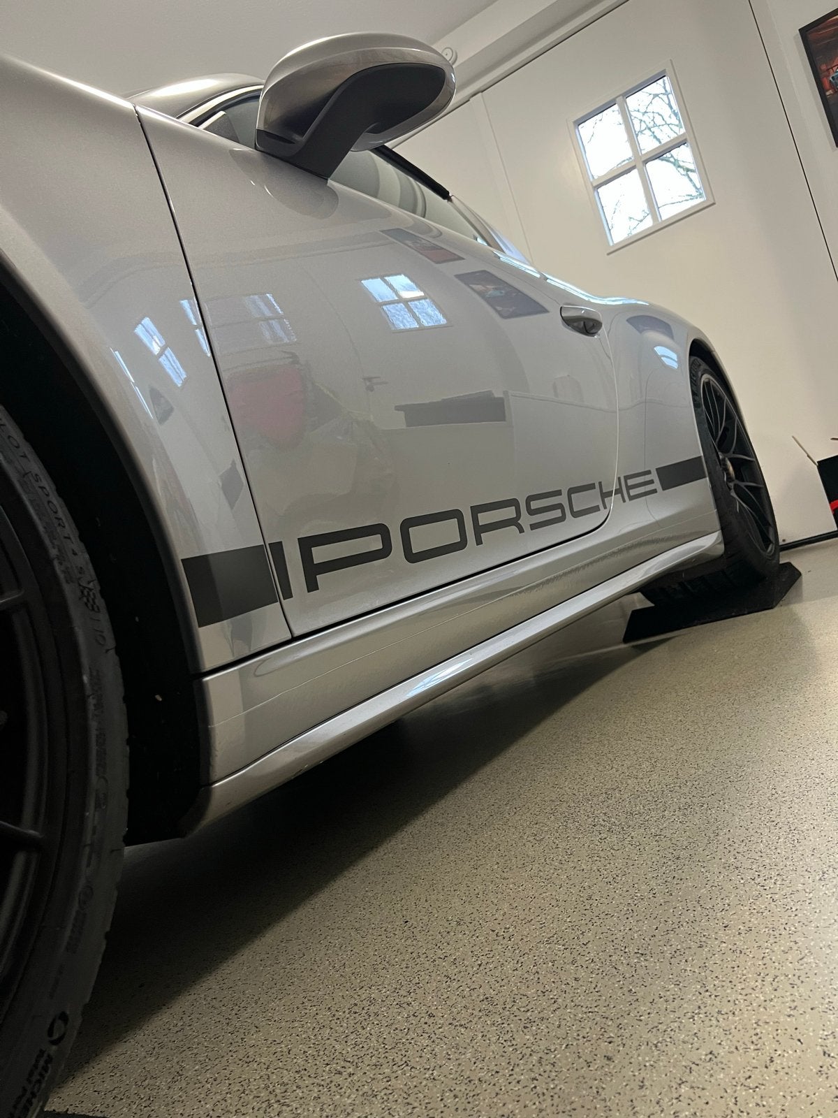 Porsche annaversary strepen | mat zwart, Ophalen of Verzenden