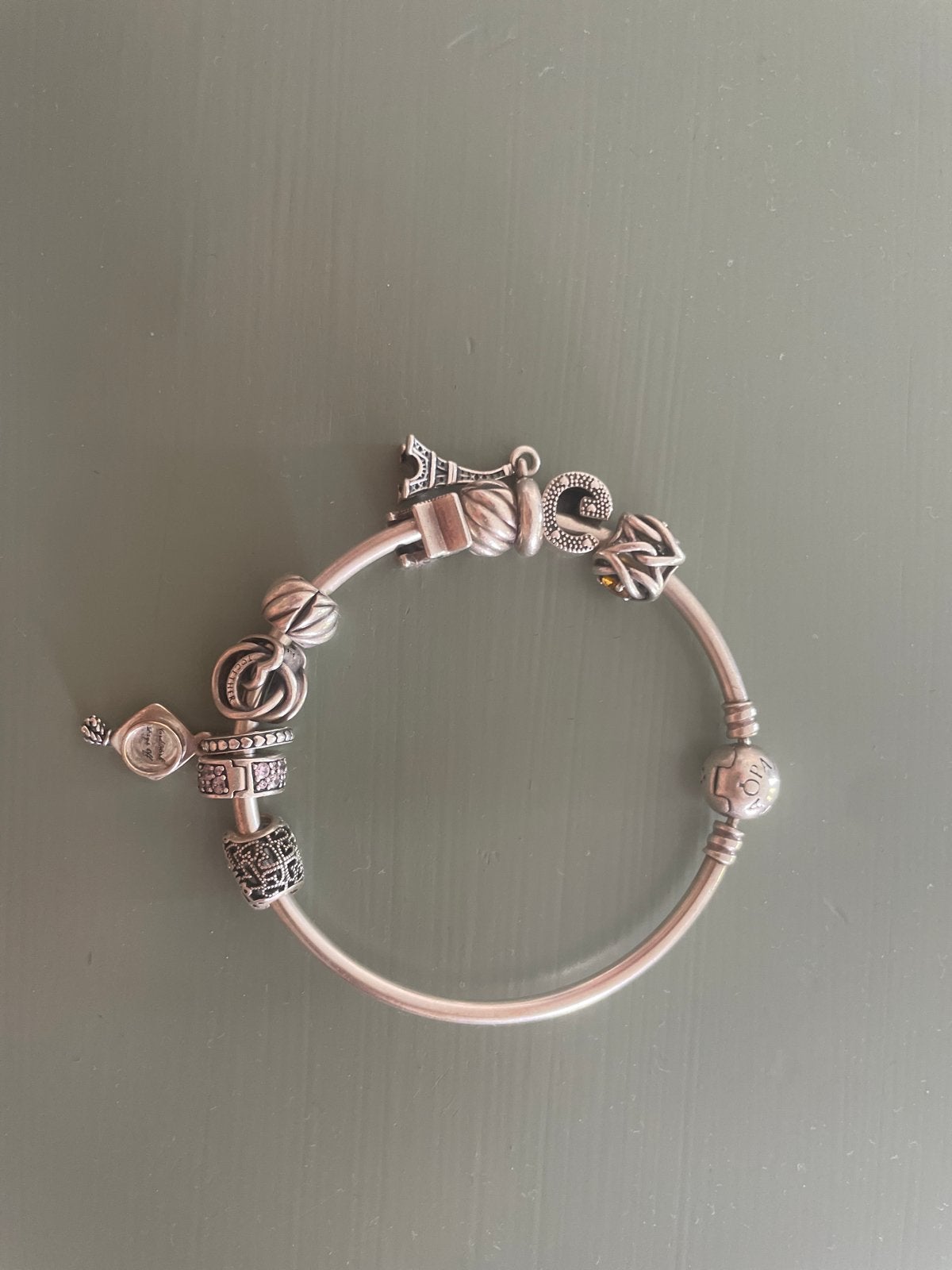 Pandora armband met 10 originele bedels, Sieraden, Tassen en Uiterlijk, Armbanden, Ophalen of Verzenden, Gebruikt, Zilver, Met bedels of kralen