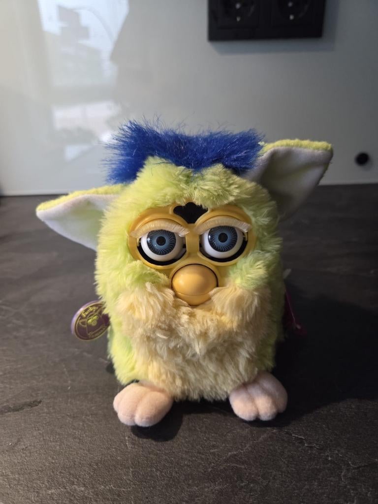 Mooie werkende Kiwi Furby (vintage 1998), Kinderen en Baby's, Speelgoed | Knuffels en Pluche, Groen, Overige typen, Ophalen of Verzenden