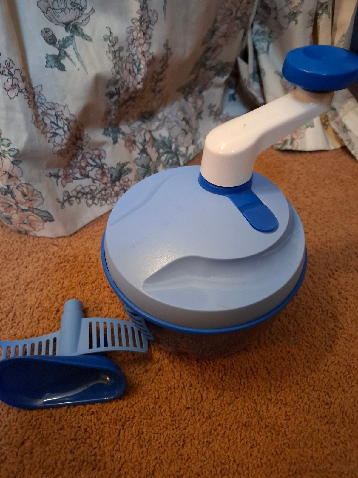 Tupperware SuperSonic Chopper Compact - Blauw, Kunststof, Ophalen of Verzenden, Overige typen, Gebruikt