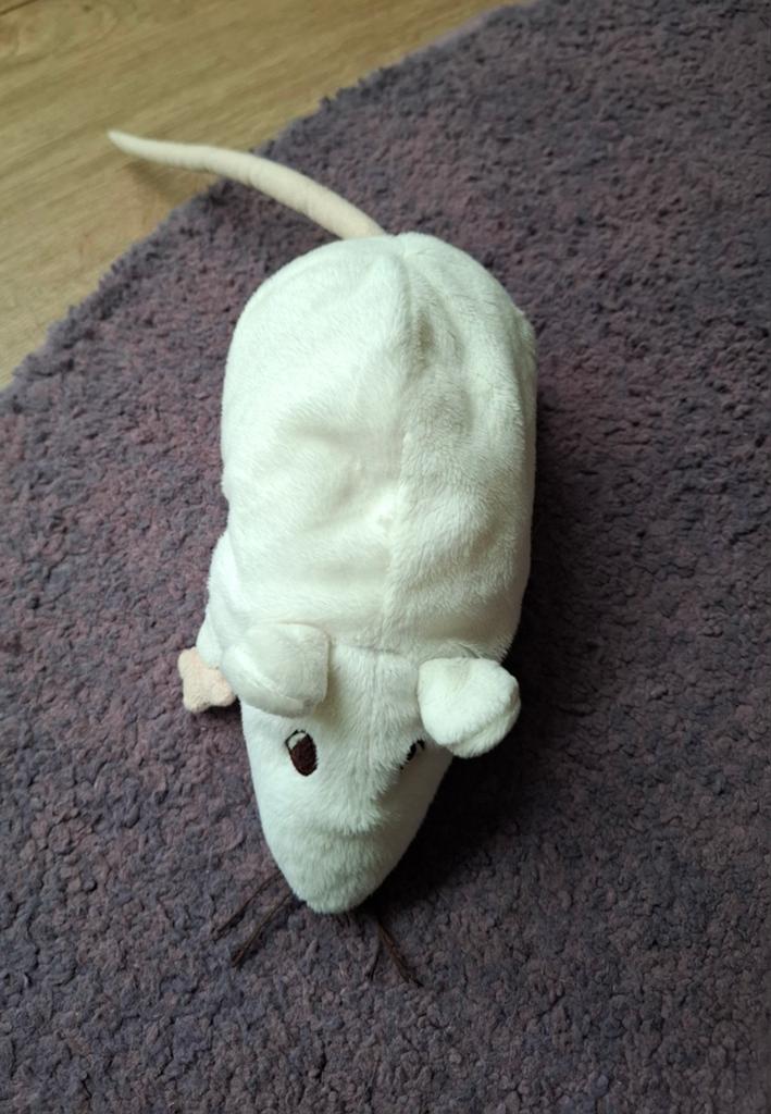 Ikea knuffel rat wit, Kinderen en Baby's, Speelgoed | Knuffels en Pluche, Ophalen of Verzenden, Zo goed als nieuw, Overige typen