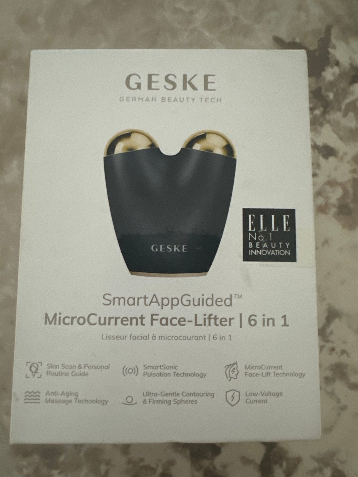 GESKE SmartAppGuided MicroCurrent Face-Lifter 6 in 1 Nieuw, Gehele gezicht, ., Nieuw, Ophalen of Verzenden