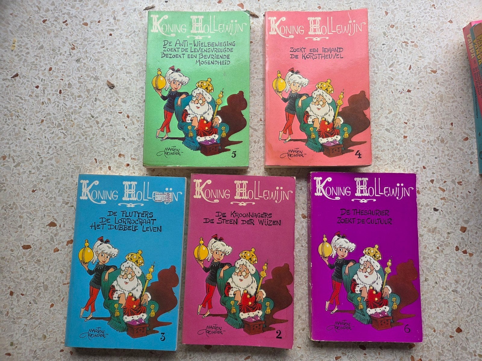 koning hollewijn 2 t/m 6 skarabee pocket, Meerdere stripboeken, Verzenden, Gelezen, Marten Toonder
