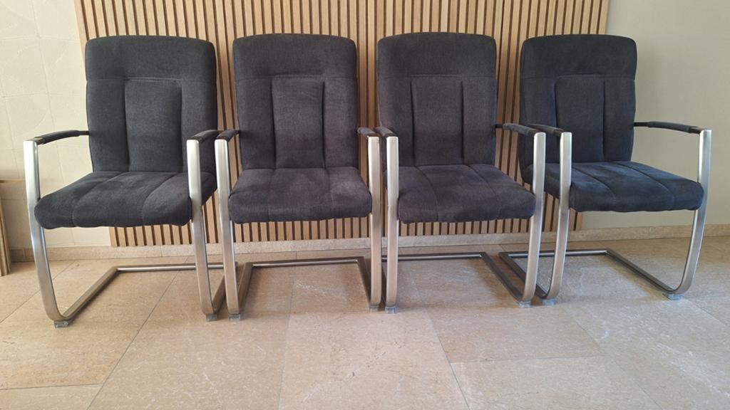 Eetkamerstoelen, Ophalen of Verzenden, Zo goed als nieuw, Grijs, Vijf, Zes of meer stoelen