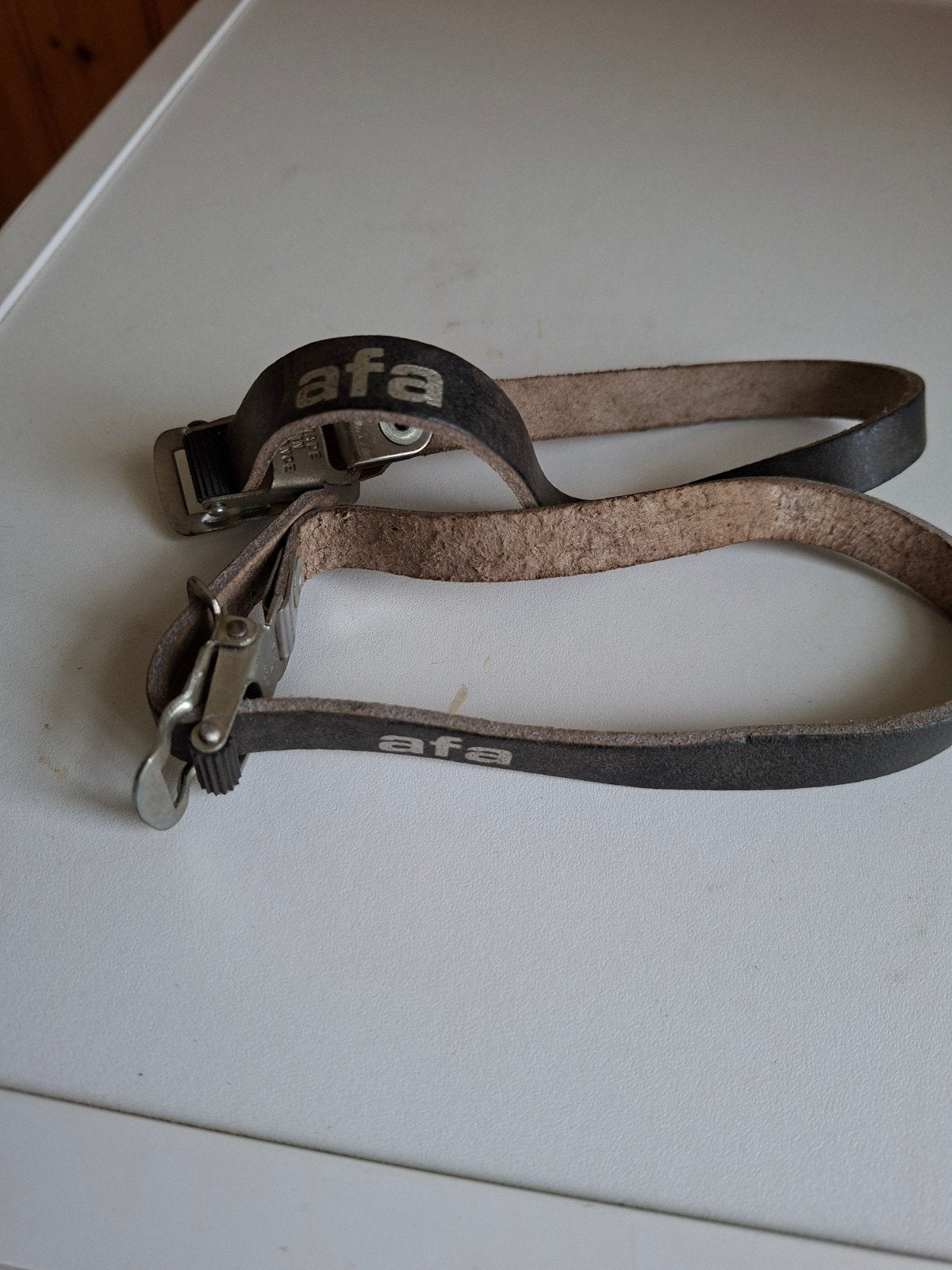 2 toeclips riempjes nieuw, Fietsen en Brommers, Leer, Ophalen of Verzenden, Zo goed als nieuw, Afa