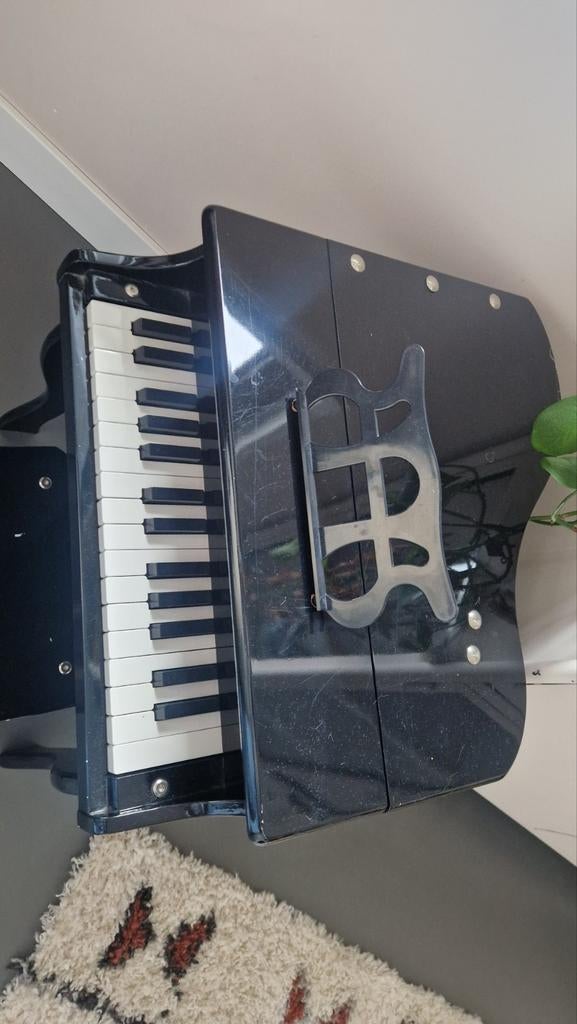 Zwarte speelgoedpiano met krukje - nog in goede staat, Ophalen, Gebruikt, Jongen of Meisje