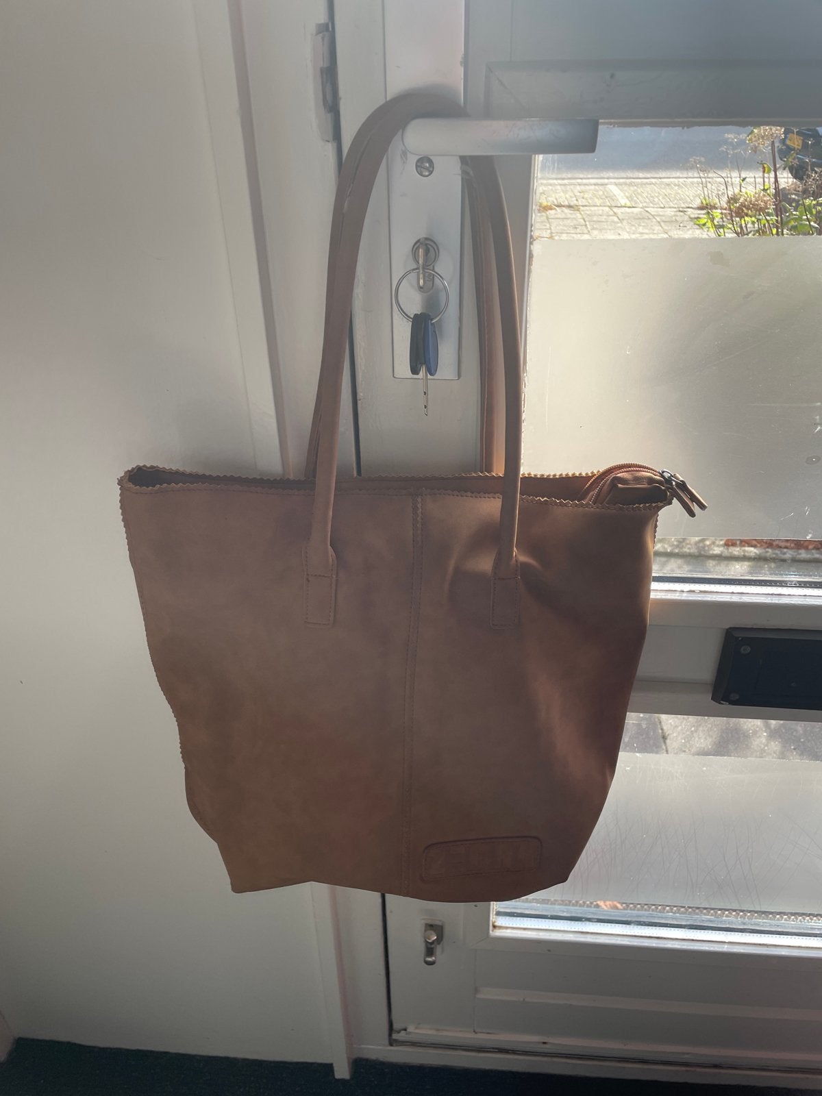 Zebra Shopper - Bruin cognac kleur, Ophalen of Verzenden, Zo goed als nieuw, Bruin, Shopper
