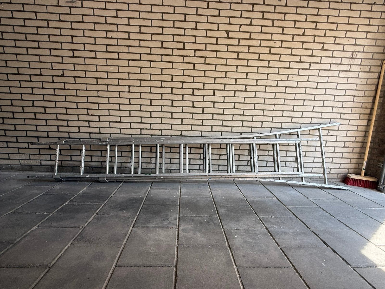 Ladder 3delig, Ophalen, Gebruikt, Aluminium