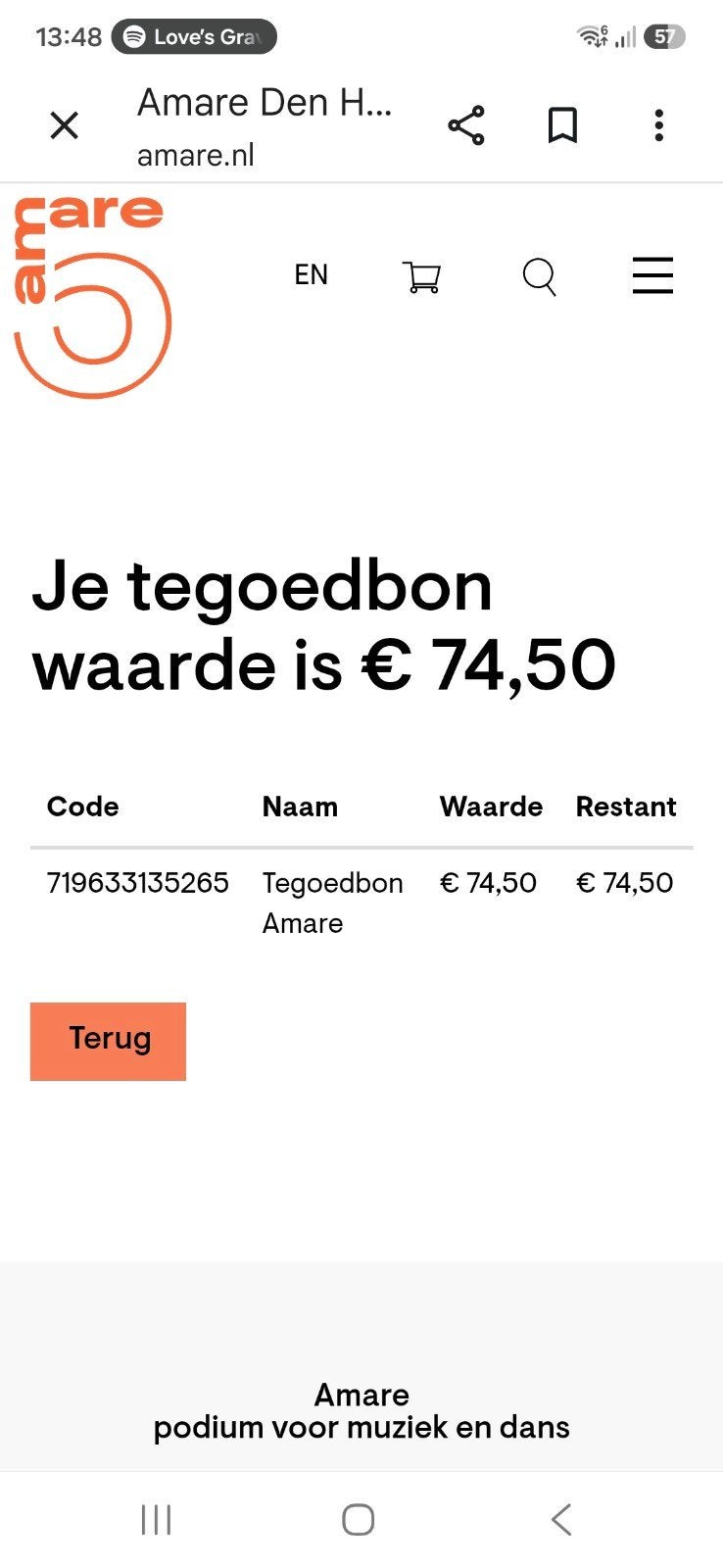 TEGOED VOUCHER, Twee personen