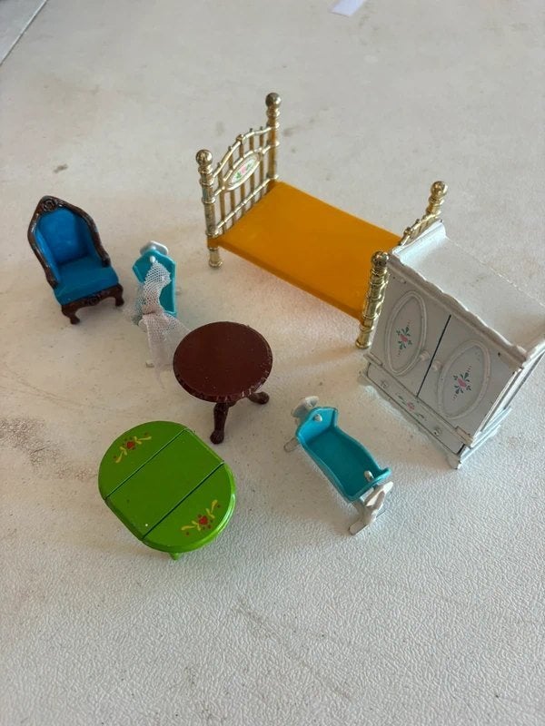 Mattel poppenhuis spullen metaal uit 1980, Ophalen of Verzenden, Gebruikt, Decoratie