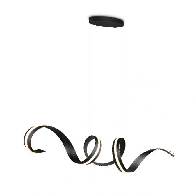design led hanglamp 160 cm zwart eettafel kookeiland lamp, Ophalen of Verzenden, Nieuw, Metaal, 75 cm of meer