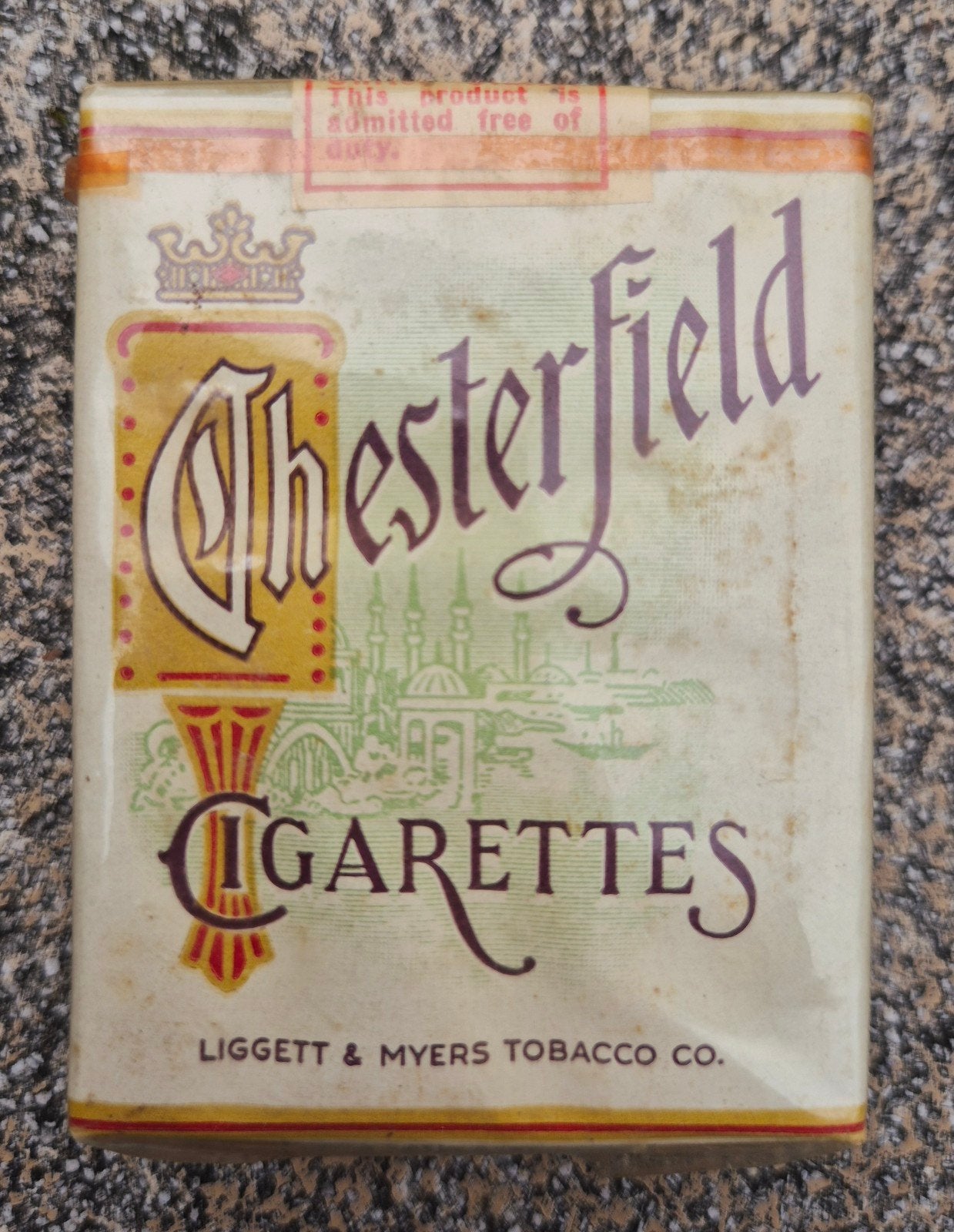 US WWII MINT Unopened Chesterfield Free-of-Tax Cigarettes, Verzamelen, Militaria | Tweede Wereldoorlog, Embleem of Badge, Amerika