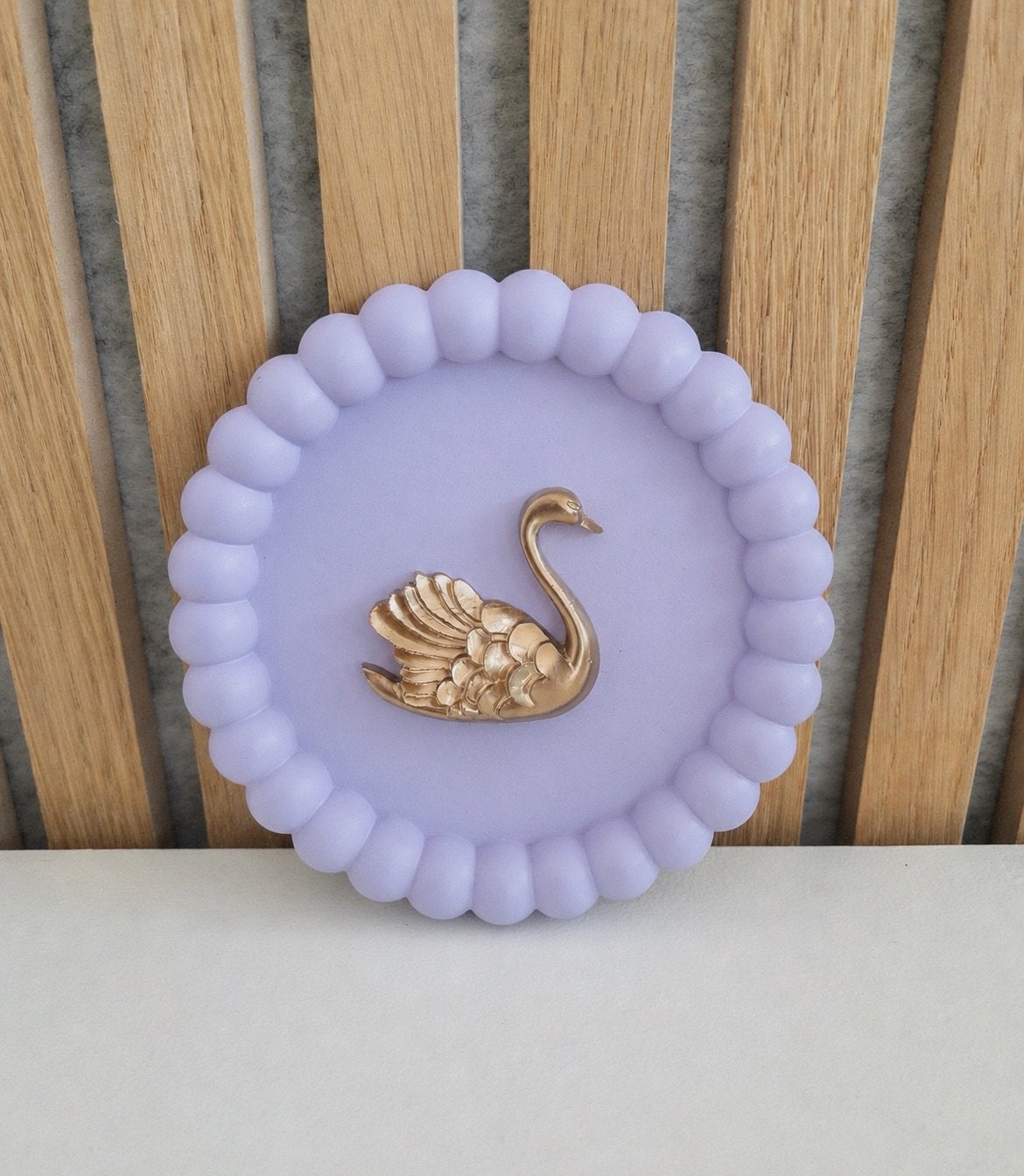 Wandbordje bubble met zwaantje, Antiek en Kunst, Ophalen of Verzenden