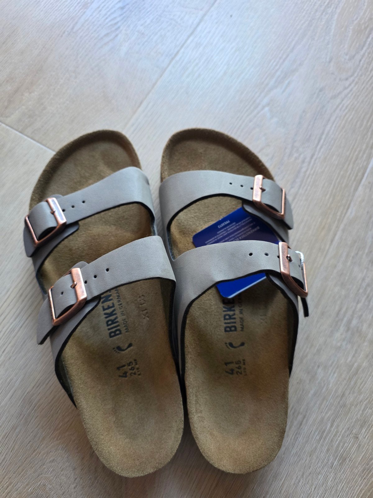 Birkenstock maat 41, Nieuw, Grijs, Birkenstock, Sandalen of Muiltjes