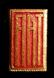 Fiat knoop-speld langwerpig-rood, Verzenden, Nieuw, Transport, Speldje of Pin