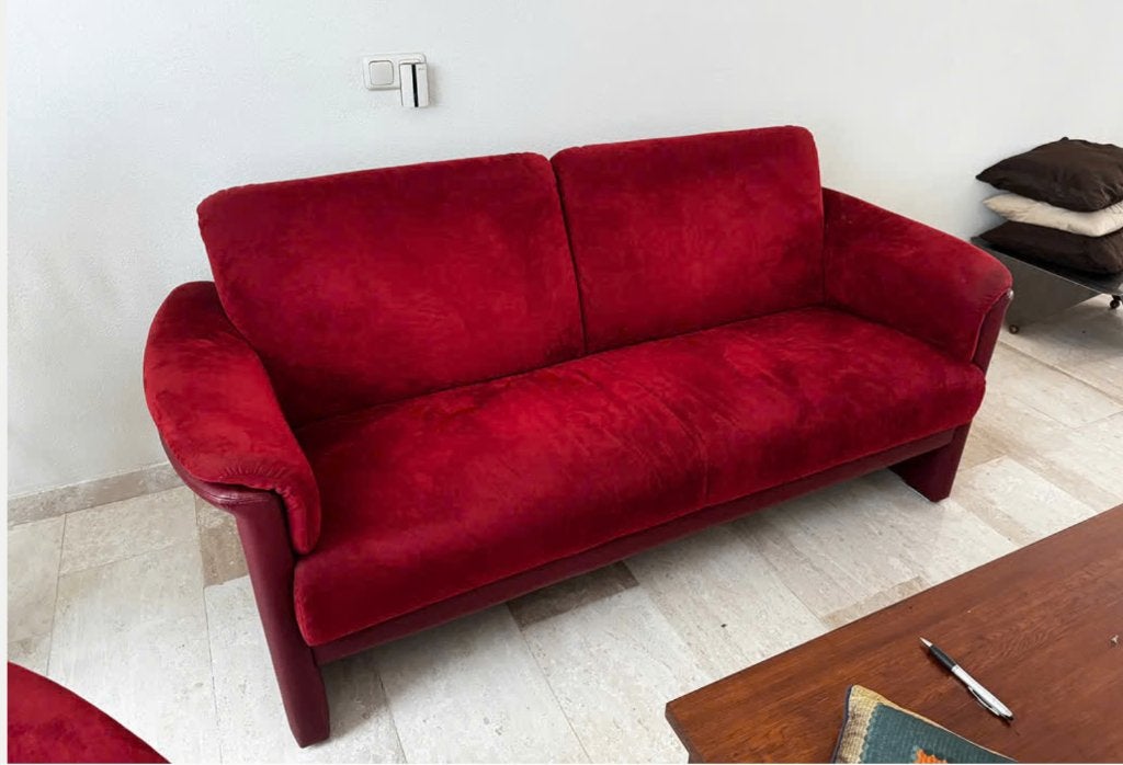 2,5 zits leer en alcantara, Ophalen, Gebruikt, 150 tot 200 cm, Tweepersoons