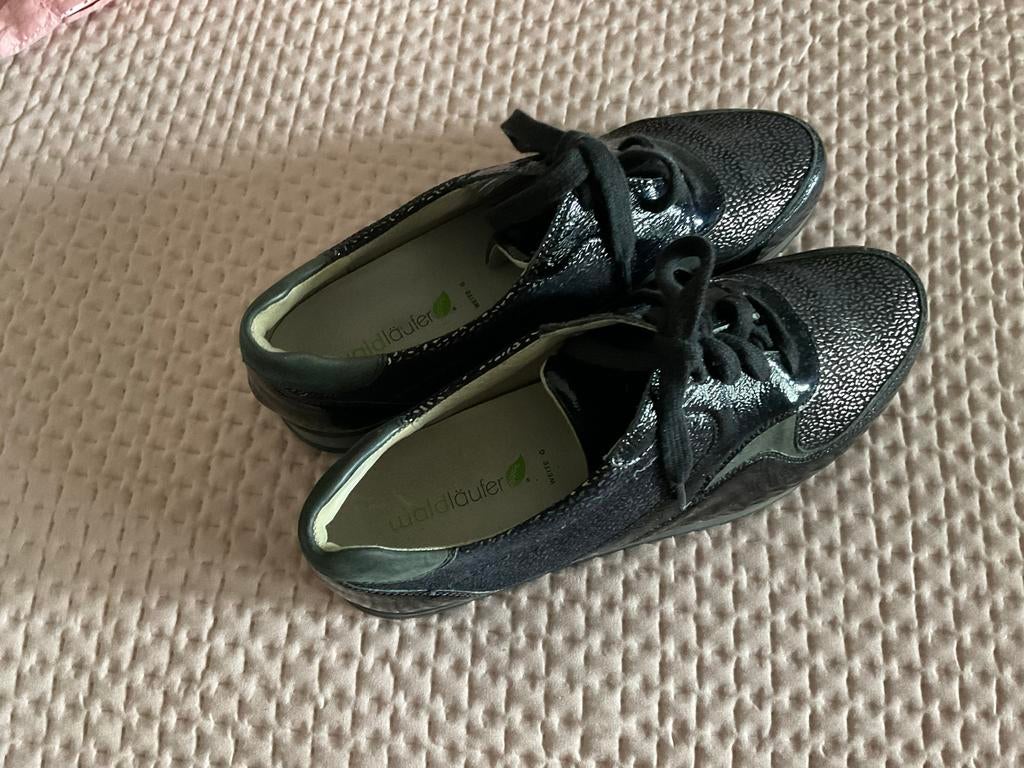 Z.g.a.n. Waldläufer dames wandelschoen/loop schoen G5 mt 41, Ophalen of Verzenden, Zo goed als nieuw, Sportschoenen, Zwart