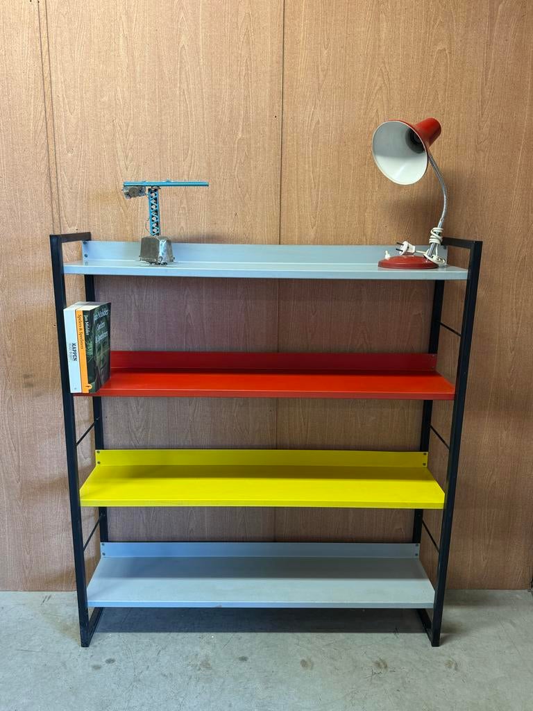 TOMADO Vintage metalen stelling met gekleurde planken, Ophalen, Gebruikt, Tomado, Tomado