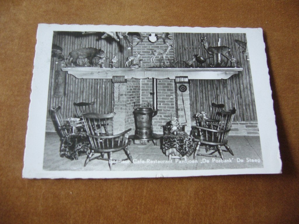 DE STEEG  =  INTER. CAFE / REST. PAVILJOEN DE POSBANK, Verzamelen, Ansichtkaarten | Nederland, Ophalen of Verzenden, 1940 tot 1960