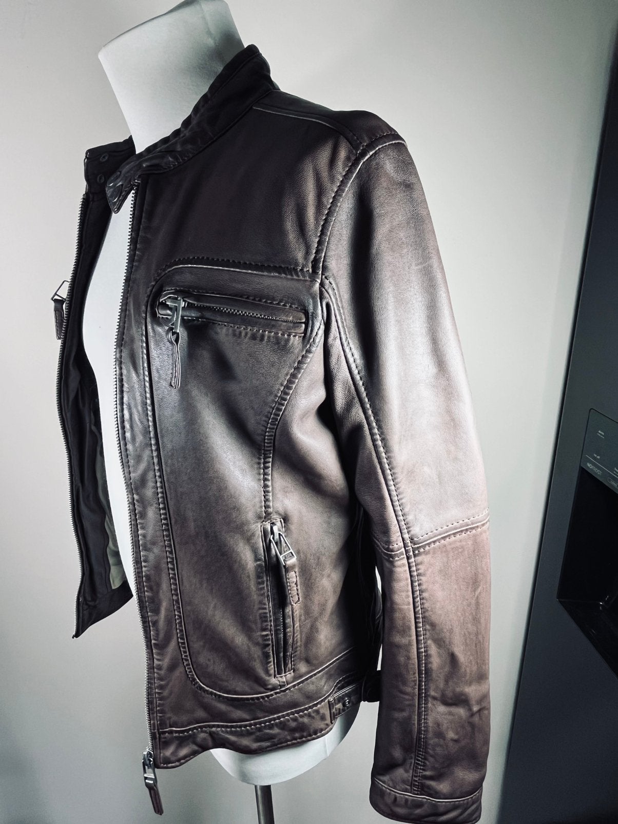 Oakwood leren jack, maat M, nieuw, wvp €239,00, Oakwood, Bruin, Maat 48/50 (M), Nieuw