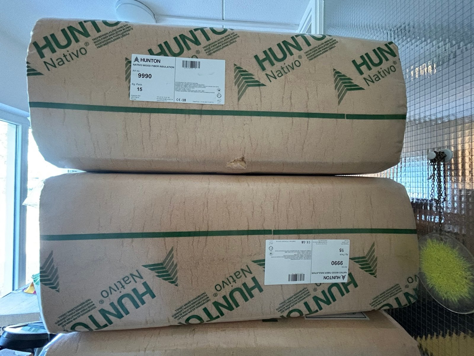 Hunton Nativo Houtvezel Isolatie Inblaaswol - 15 kg, Ophalen, Overige materialen, Nieuw, 15 m² of meer