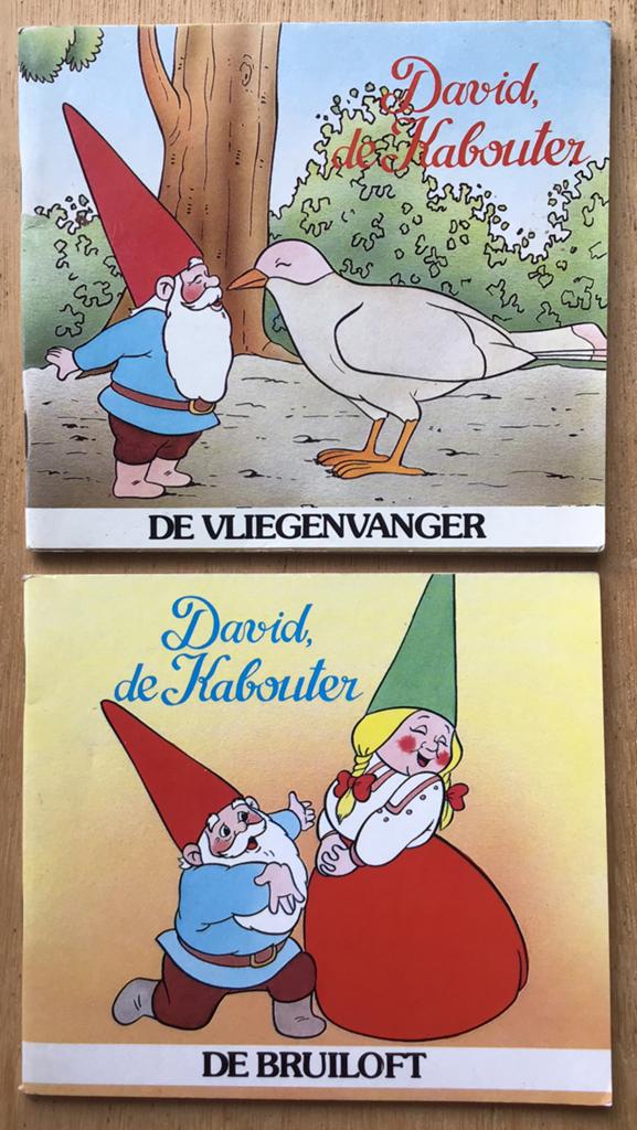 David de kabouter mini boekje (2x) - Rien Poortvliet - ZGAN, Ophalen of Verzenden, Zo goed als nieuw