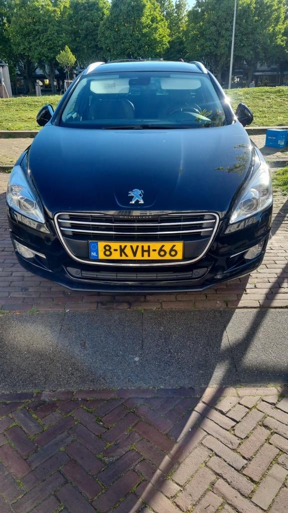 Peugeot 508 1.6 THP 155pk Aut. 2013 Zwart, Auto's, Zwart, Leder en Stof, Zwart, Particulier