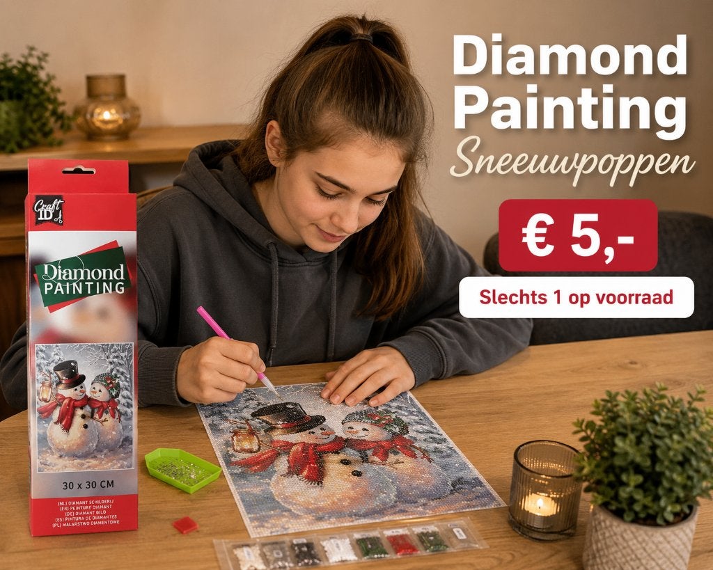 Diamond painting Sneeuwpoppen, Verzenden, Nieuw, Meerkleurig, Overige materialen