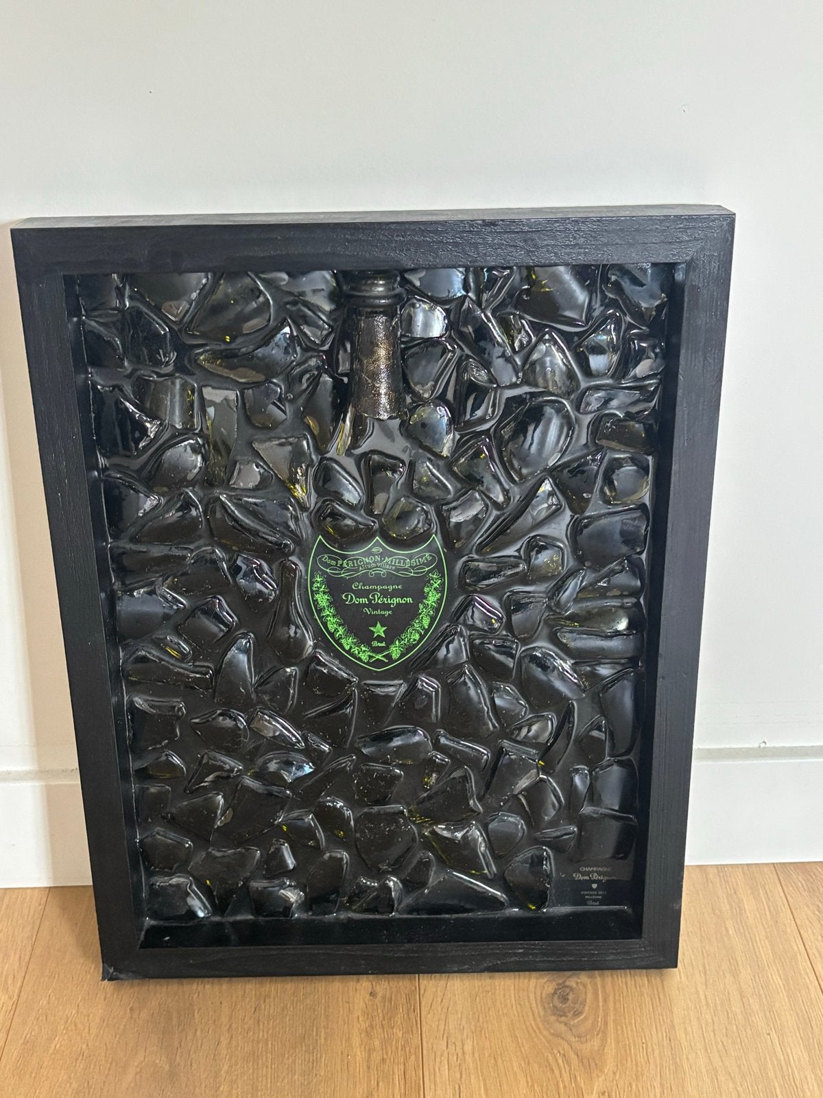 Dom Pérignon decoratie kunstwerk, Ophalen, Modern, Glas, Gebruikt
