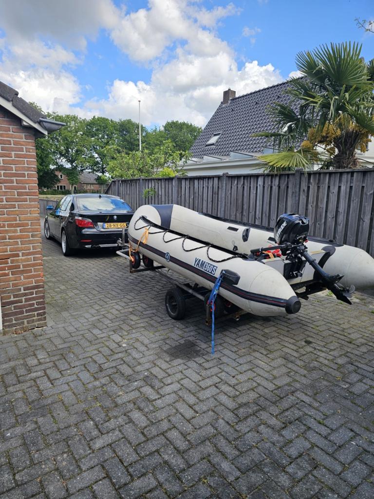 Yam360s rubberboot incl. Kanteltrailer, Ophalen, Gebruikt