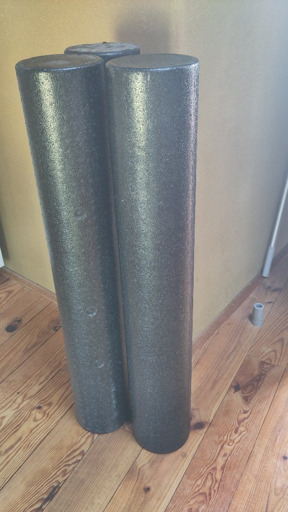 Zwarte foamrollers 90 cm 3 stuks, Ophalen, Zo goed als nieuw, Buik, Foamroller
