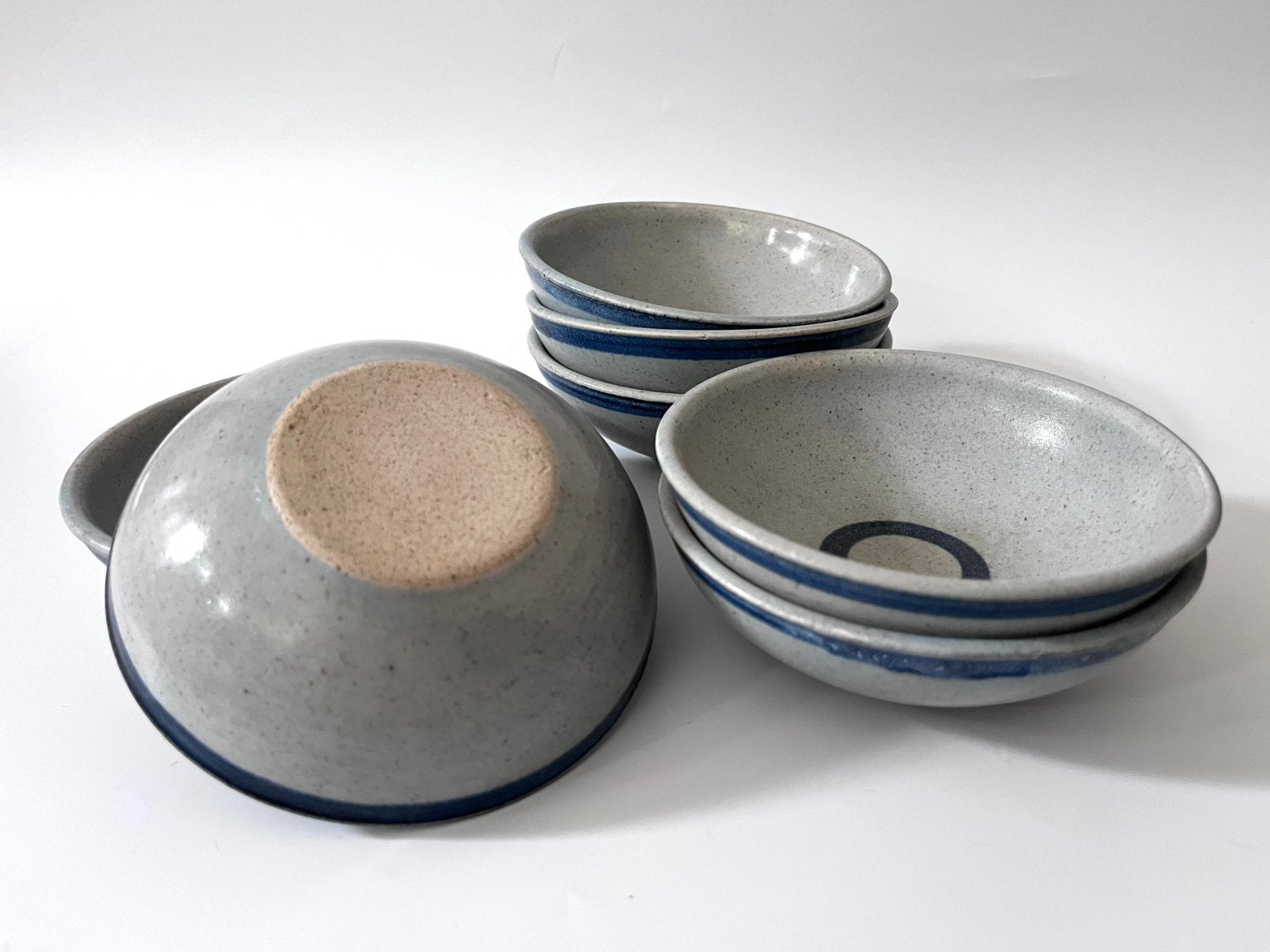 7x vintage Zaalberg steengoed kommen, Ø 12,5 cm, Ophalen of Verzenden