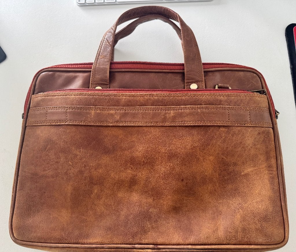 Van Fiel Cognac leren (nieuwe) laptoptas, Overige merken, Bruin, Nieuw, Ophalen of Verzenden