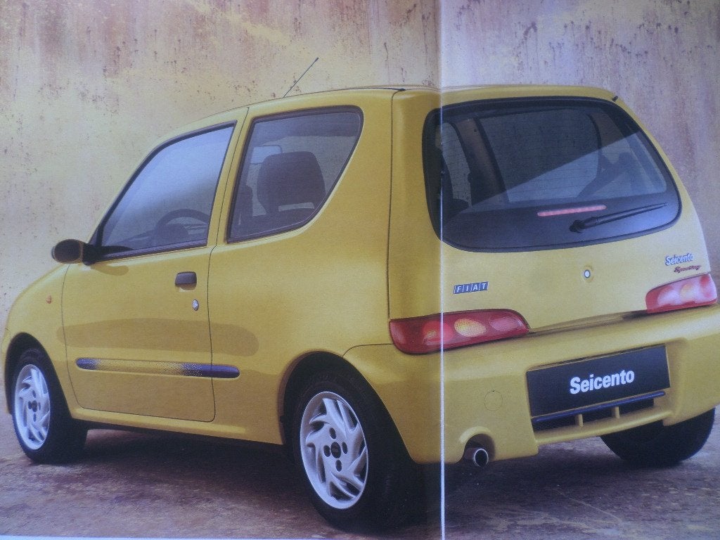 Fiat Seicento & Young & Sporting & Elettra Brochure, Ophalen of Verzenden, Zo goed als nieuw, Overige merken