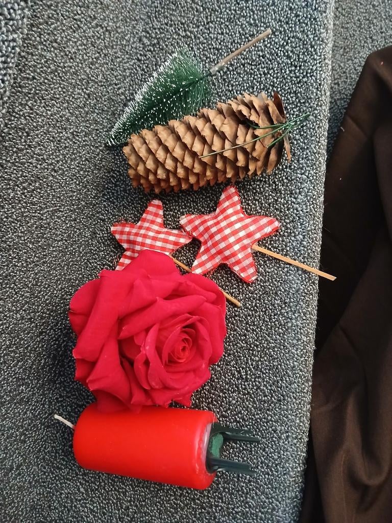 Kerst decoratie voor bloemstukken, Ophalen of Verzenden, Zo goed als nieuw