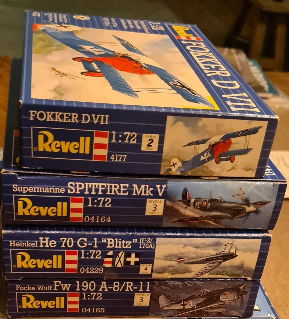 4 Revell Modelbouw Vliegtuigen, 1:72 tot 1:144, Revell, Ophalen of Verzenden, Zo goed als nieuw