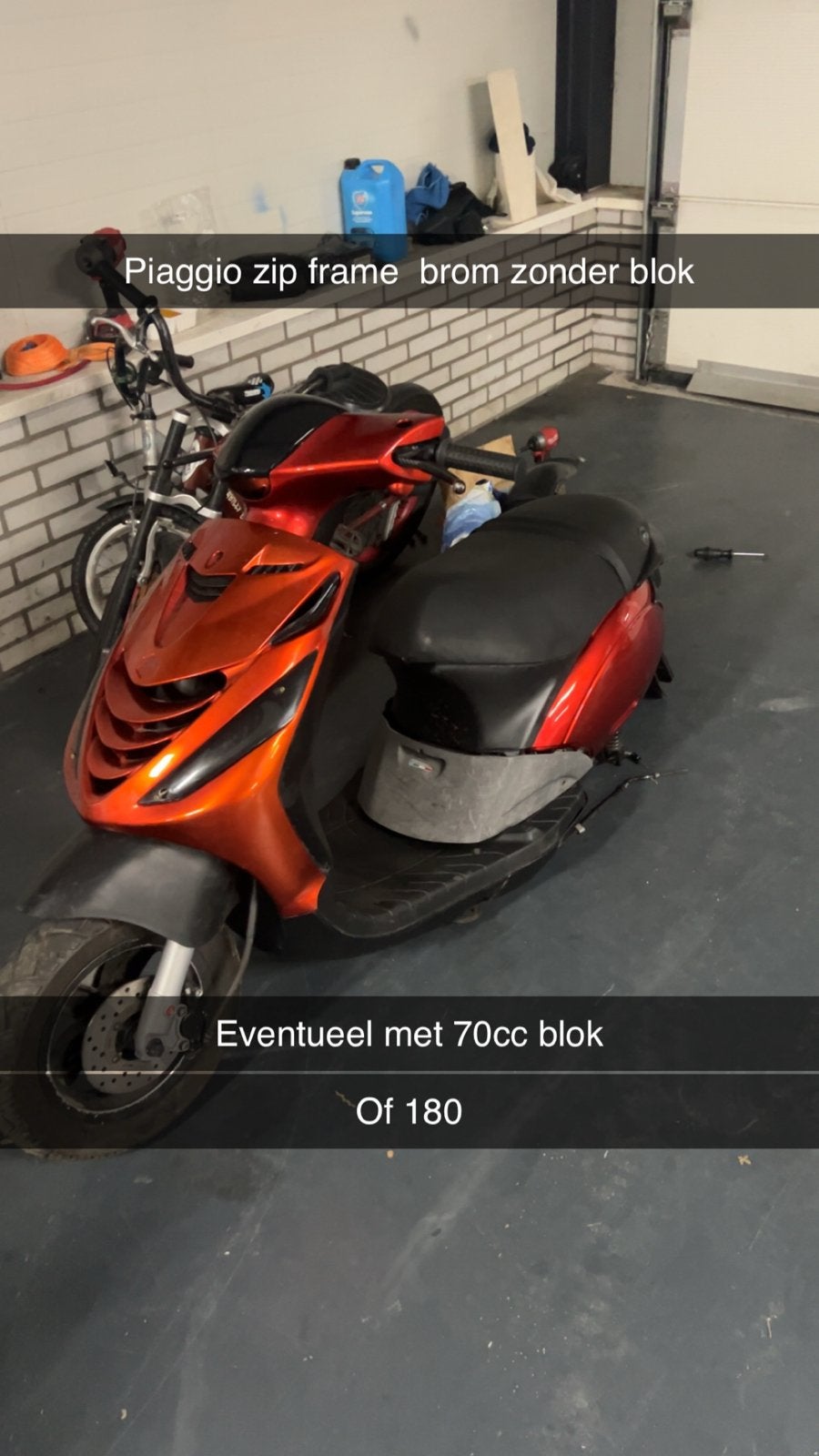 Zip in onderdelen (frame al verkocht ), Ophalen