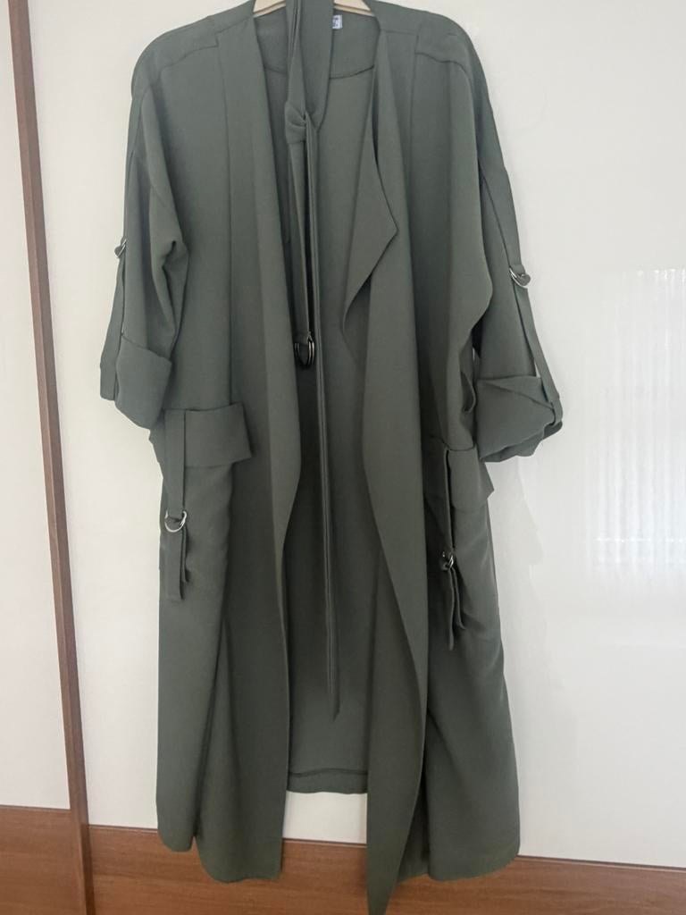 Mooie groene overjas, Kleding | Heren, Ophalen of Verzenden, Zo goed als nieuw, Groen