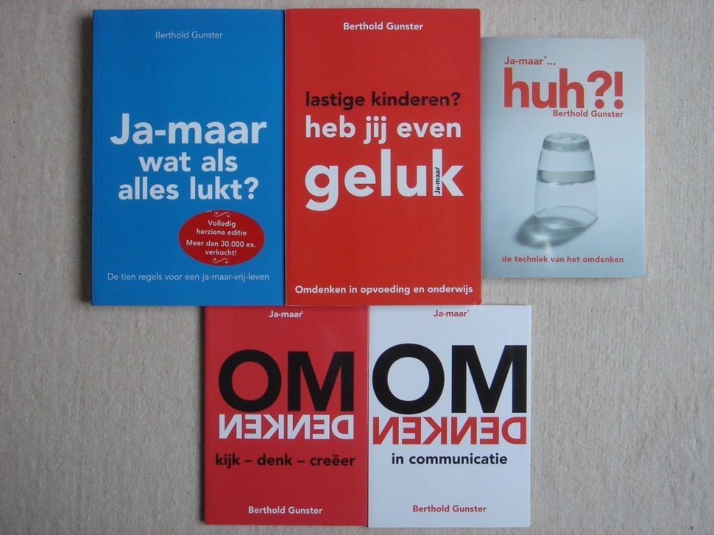 5x Berthold Gunster:Ja-maar, Lastige kinderen, Huh, Omdenken, Ophalen of Verzenden, Gelezen