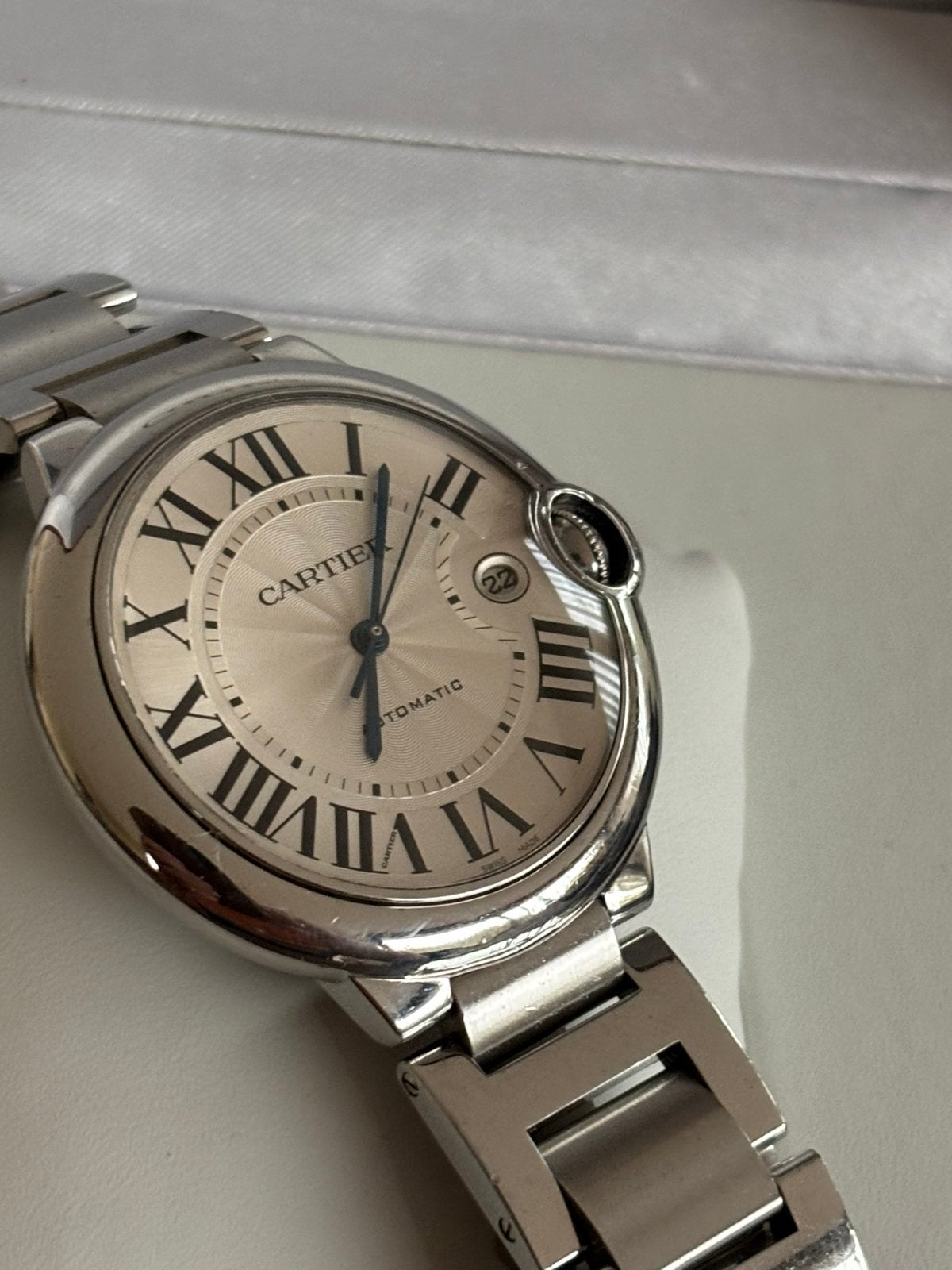 Cartier Ballon bleu. 3001., Sieraden, Tassen en Uiterlijk, Horloges | Heren, Overige merken, Staal, Gebruikt, Staal