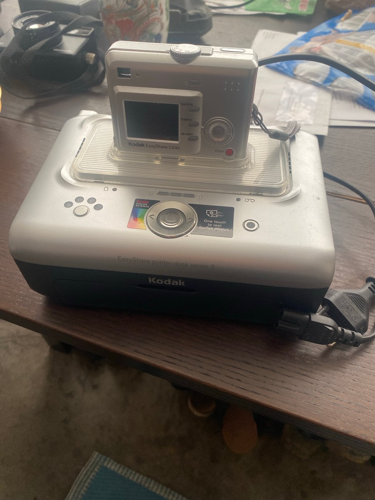 Kodak EasyShare C530 Digitale Camera met Printer Dock, Ingebouwde flitser, Gebruikt, Ophalen of Verzenden, Accu