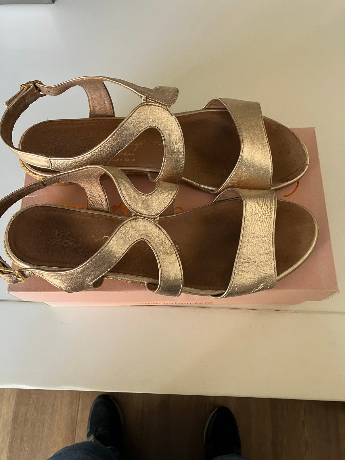 Gaimo Espadrilles Goudkleurig Maat 41, Ophalen of Verzenden, Gedragen, Overige kleuren, Espadrilles of Moccasins