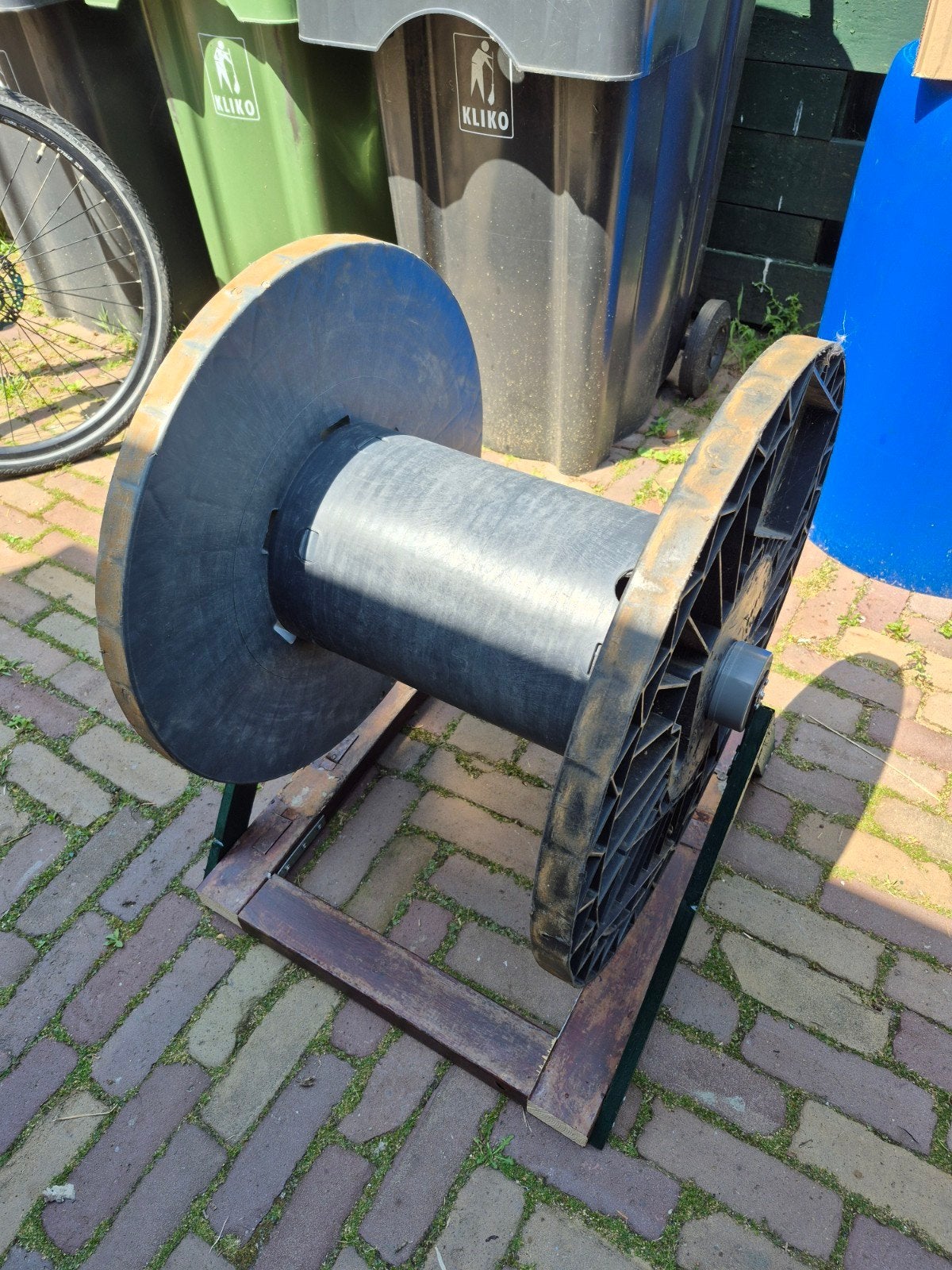 Haspel voor de thuin, Ophalen, Tuinslang