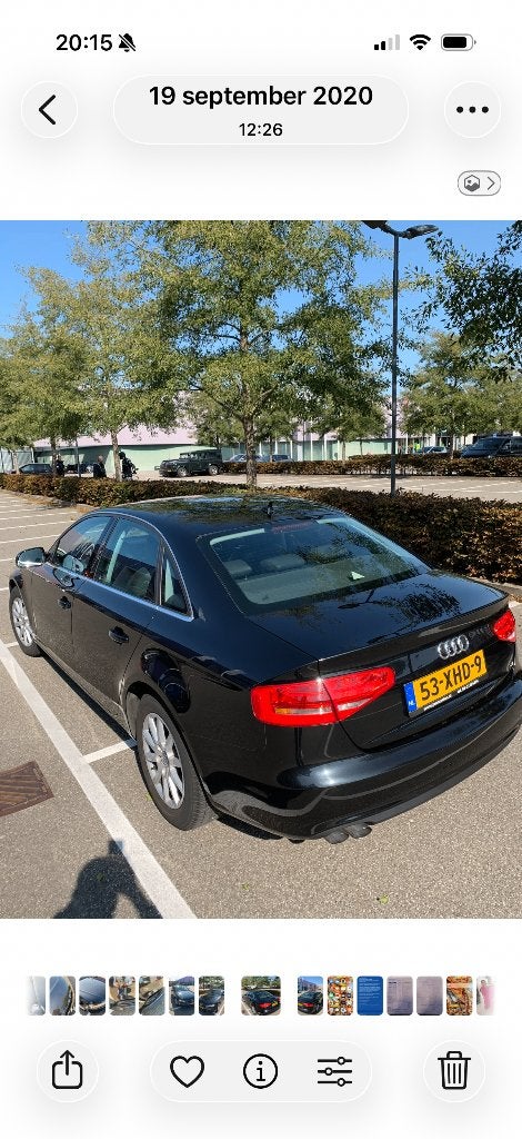 Audi A4 2.0 TDI 130KW 2012 Zwart, Dealer onderhouden, 4 cilinders, A4, Zwart