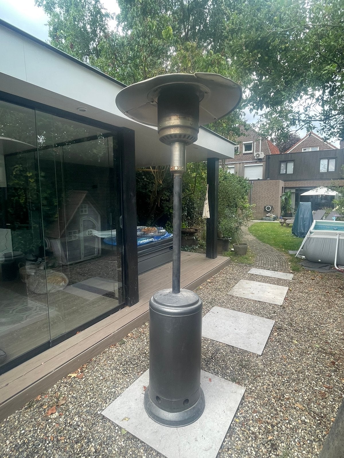 Heater terras verwarmer (gas fles). €20, Ophalen, Gebruikt, Waterbestendig, Vloer