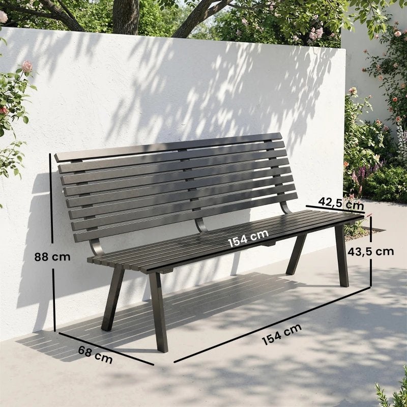 Moderne Tuinbank 3-zits Metaal - Weerbestendig NIEUW, Tuin en Terras, Tuinmeubel-accessoires, Nieuw, Ophalen of Verzenden